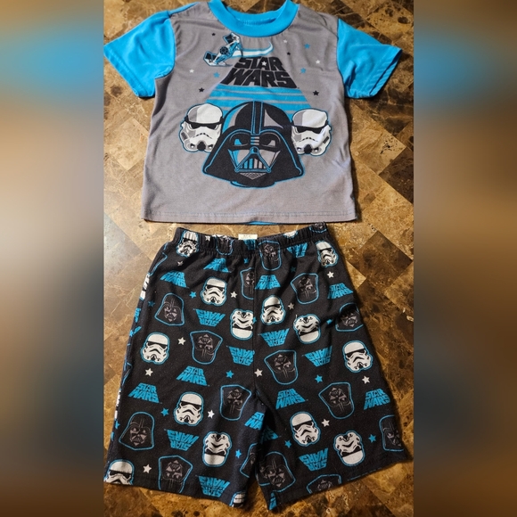 STAR WARS Darth Vader Boys Short Sleeve Shirt and Shorts Pajama Set, 2 Piece, 8 - Picture 2 of 5